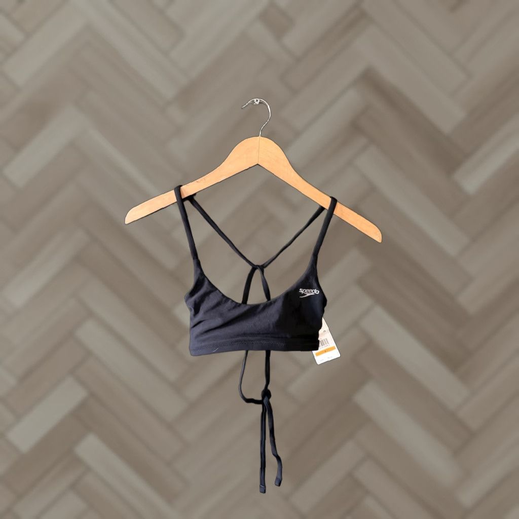 Speedo Speedo Womens Black Swim Bikini Top Size S NWT Small Women Top Bikini Black Speedo NWT Size S / US 4 / IT 40 - 1 Thumbnail