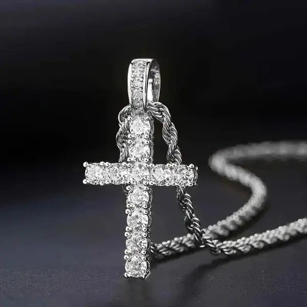 Jewelry 60Cm Twisted Chain Cross Necklace Size ONE SIZE - 8 Thumbnail