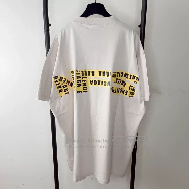 Balenciaga Balenciaga Logo Printed Short Sleeve Round Neck T-Shirt Size US XL / EU 56 / 4 - 2 Thumbnail