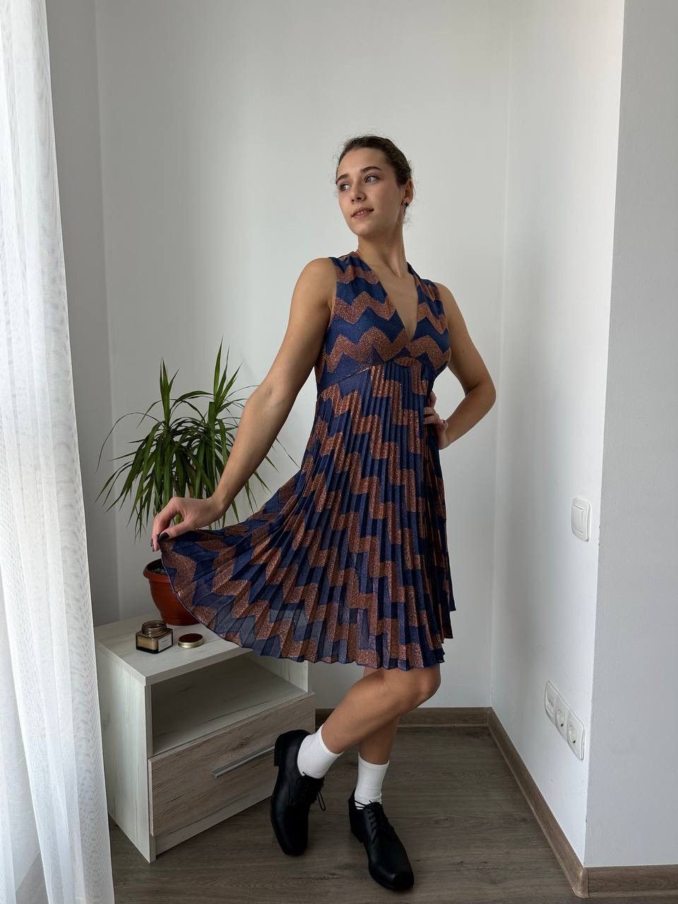Missoni × Vintage Vintage Missoni Womens Zig Zag Multicolour Dress Size M / US 6-8 / IT 42-44 - 1 Thumbnail