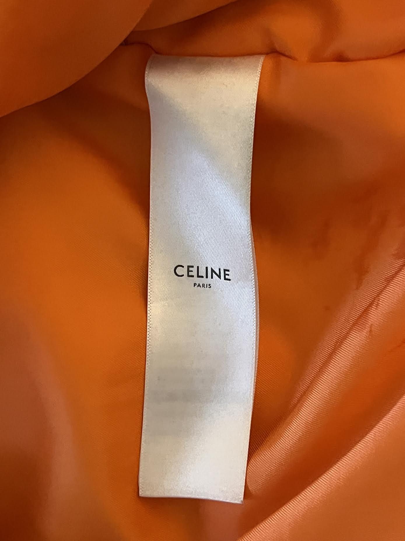 Celine Logo-Print Chain-Embellished Shell Bomber Jacket Size US M / EU 48-50 / 2 - 7 Thumbnail