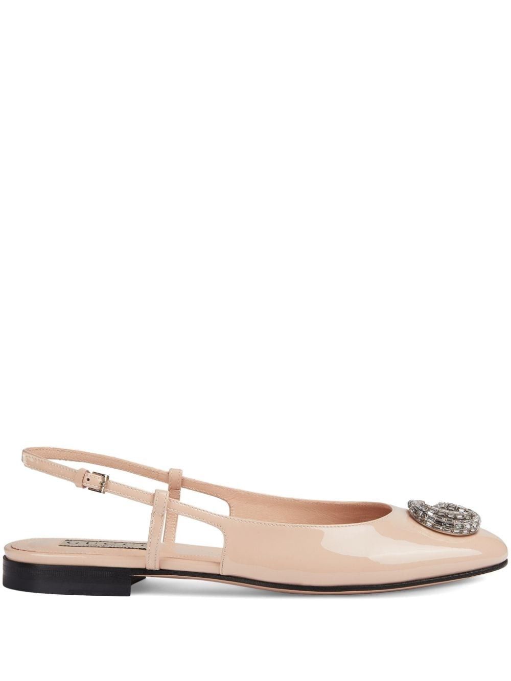 Gucci o1s1wg110325 Double G Slingback Ballet Flats in Pink Size US 6 / IT 36 - 1 Thumbnail