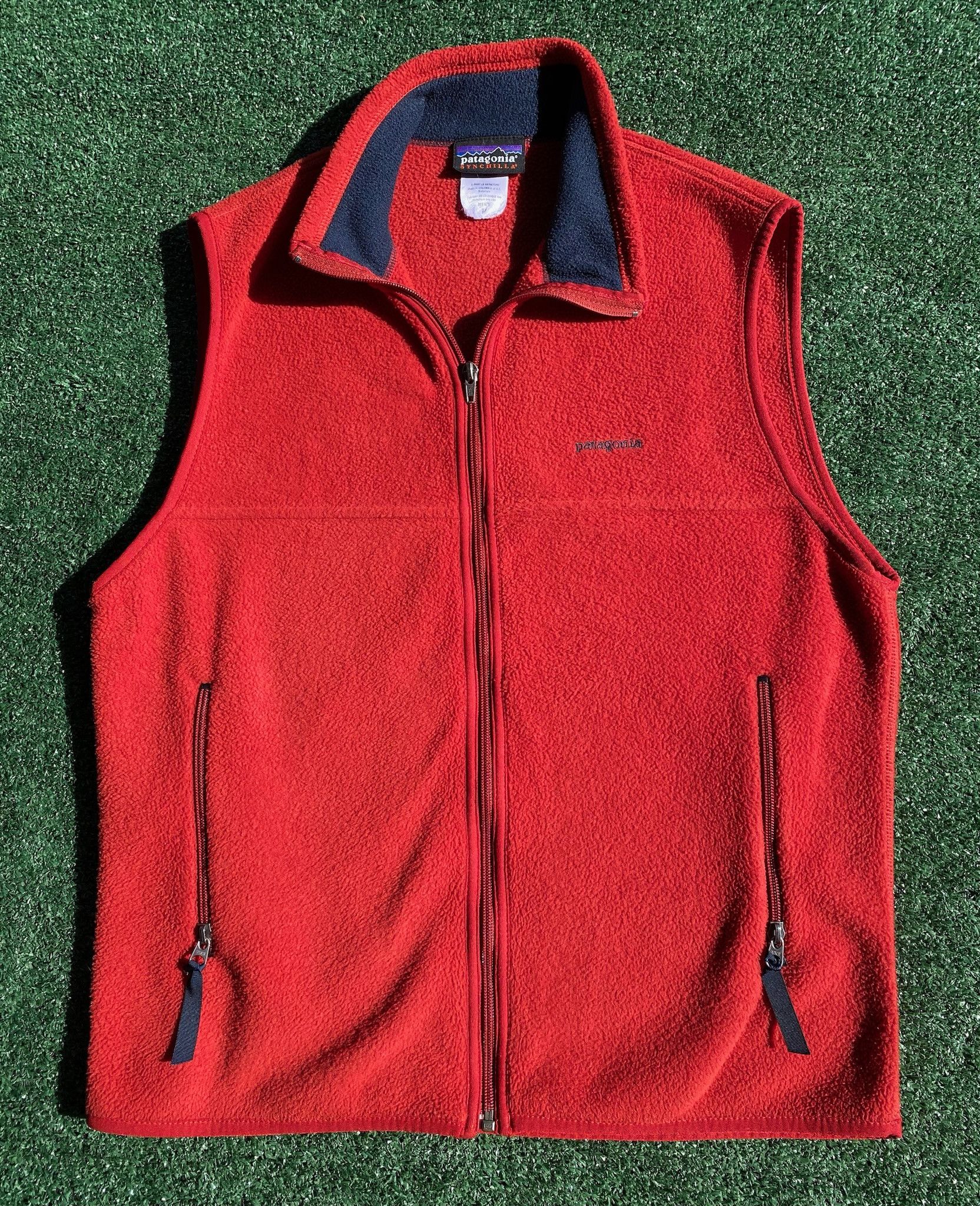 Patagonia 90’s Patagonia Synchilla Red Fleece Full Zip Vest Medium Size US M / EU 48-50 / 2 - 1 Thumbnail