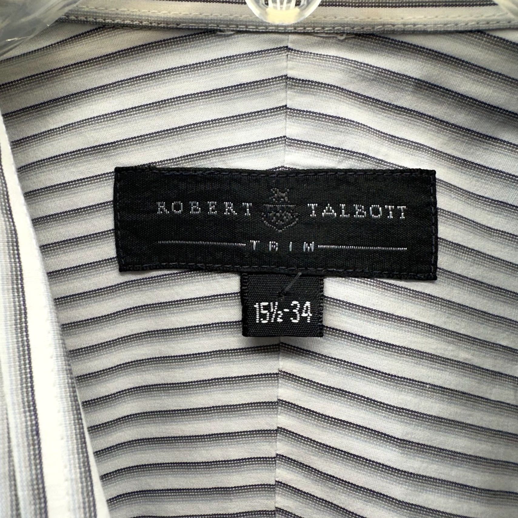 Robert Talbott Robert Talbott Shirt Mens 15.5 Large White Cotton Button-Up Dress Slim Casual 90s Size 42R - 5 Thumbnail