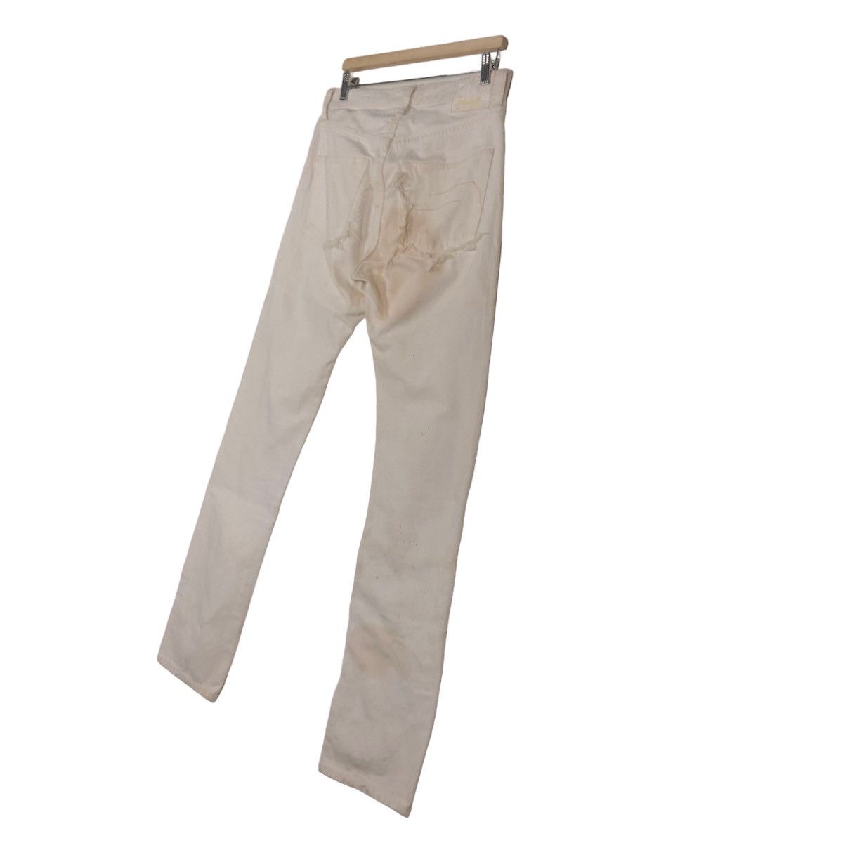 Japanese Brand 🔥Worn Rusty Design White Denim Johnbull Japan Size US 32 / EU 48 - 9 Thumbnail