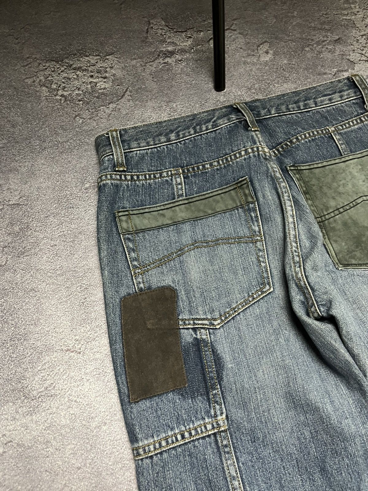 Armani Exchange Armani Exchange Panelled Patch Work Wear Jeans Size US 31 - 8 Thumbnail