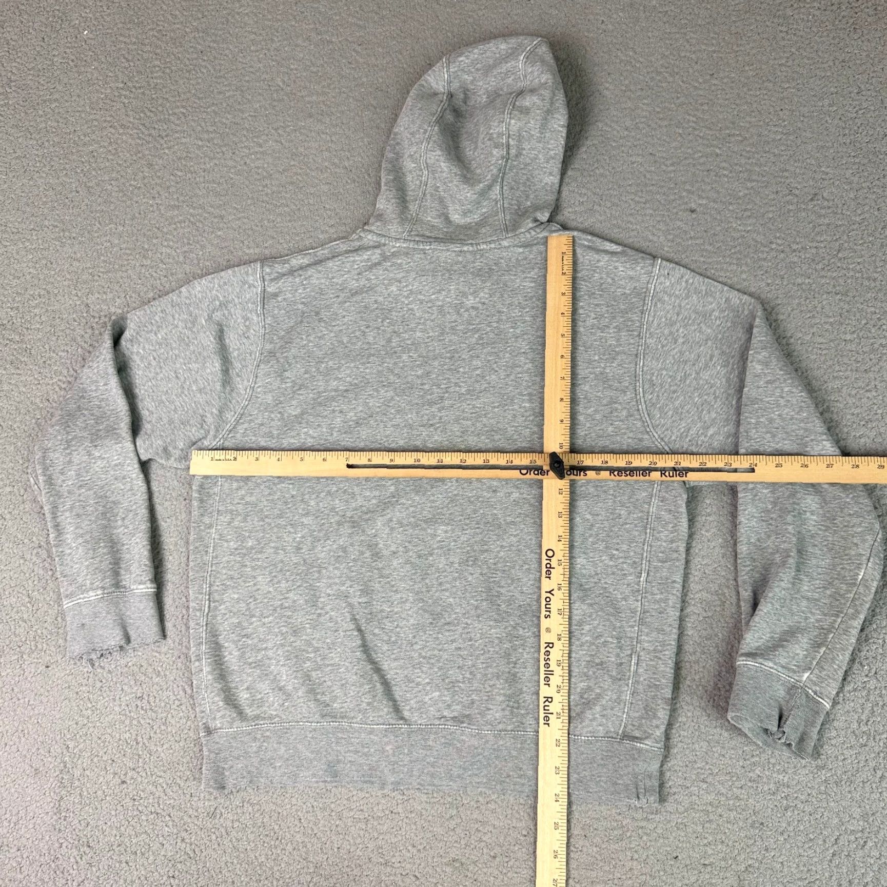 Nike VINTAGE Nike Sweatshirt Hoodie S Small Gray Embroidered Swoosh Distressed Essential Crew Neck Pullover Logo Pocket Hooded Men Size US S / EU 44-46 / 1 - 6 Thumbnail