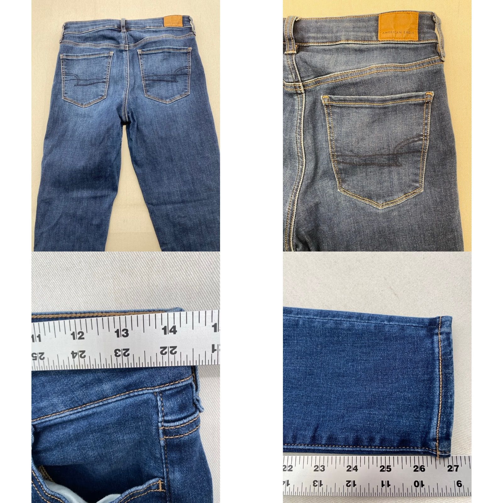 American Eagle Outfitters VINTAGE American Eagle Jeans 6 Short Blue Denim Ankle Stretch 29x27 Womens Size 28" / US 6 / IT 42 - 8 Thumbnail