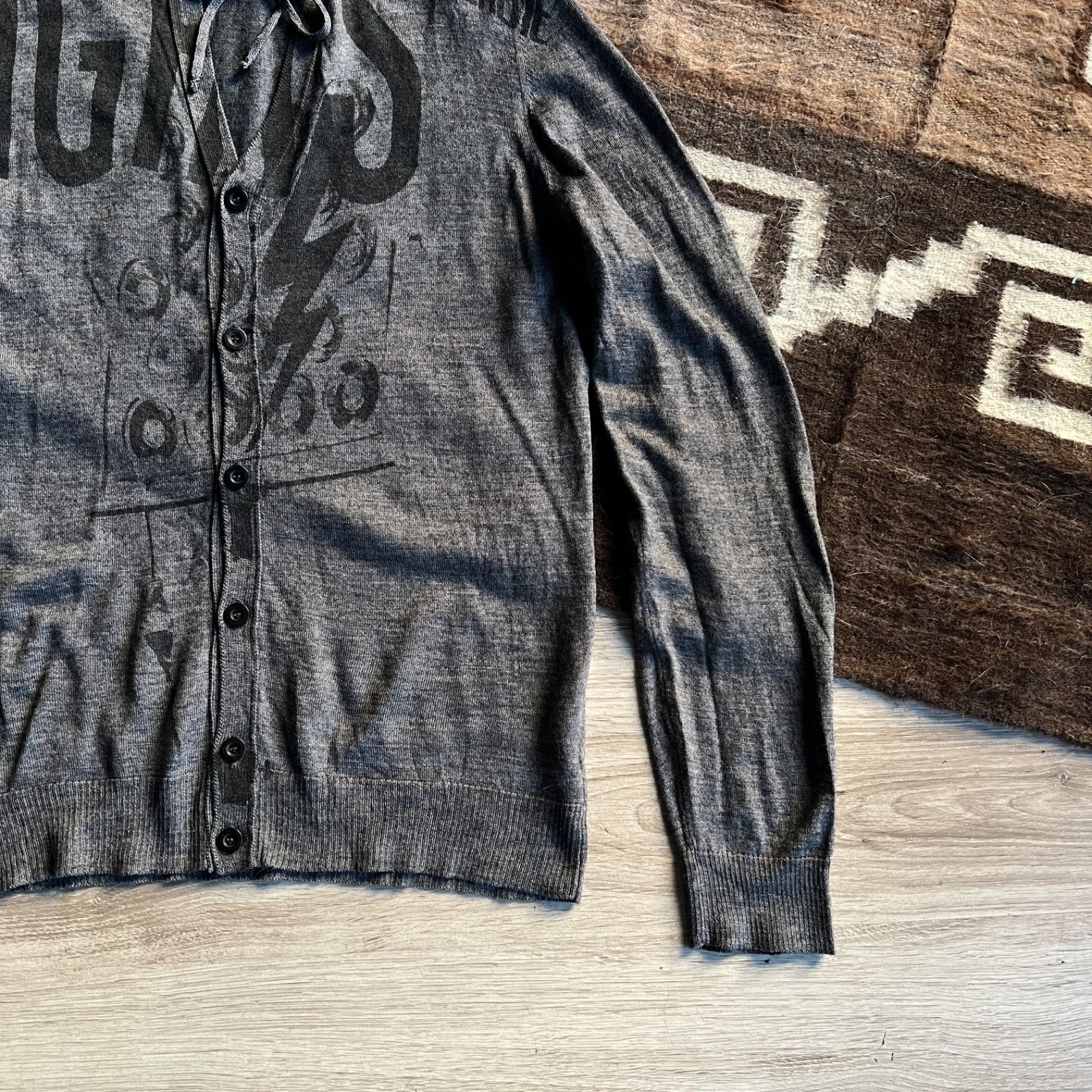Energie Energie Y2K Vintage Graphic Cardigan Sweater Hoodie 9718AC Size US L / EU 52-54 / 3 - 5 Thumbnail