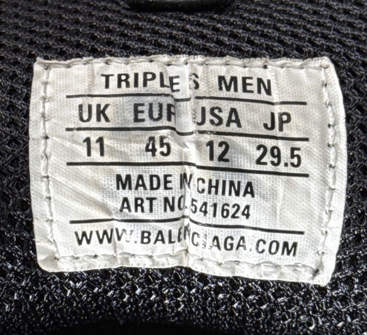 Balenciaga Balenciaga Triple S Black Size 45 Size US 12 / EU 45 - 7 Thumbnail
