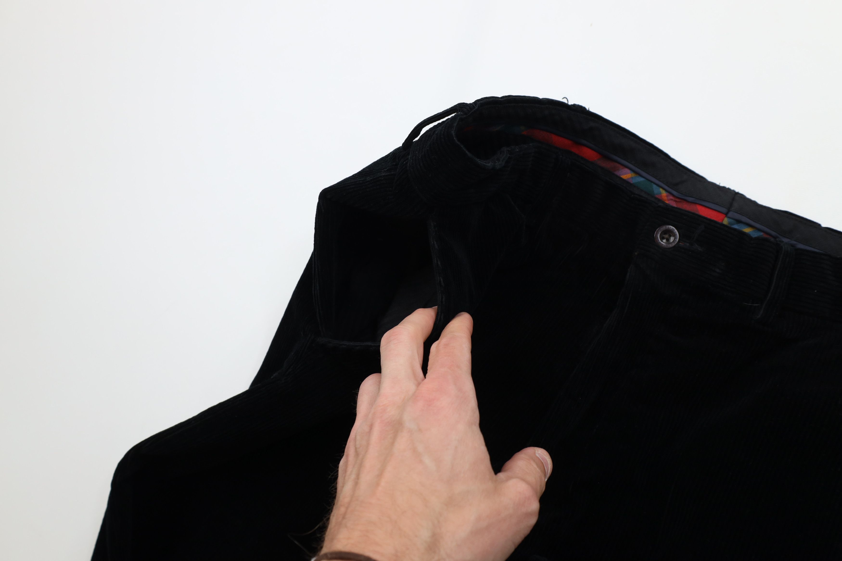 Ralph Lauren Vintage 90s Ralph Lauren Heavy Wide Leg Corduroy Pants Black Size US 36 / EU 52 - 8 Thumbnail