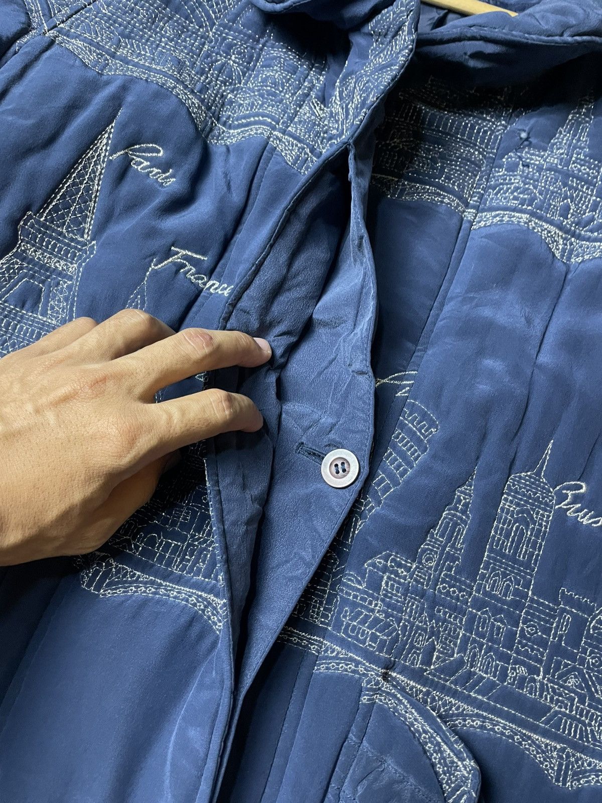 Bergamo New York × Japanese Brand × Vintage BERGAMO New York Hidden Button Light Jacket (111) Size US XS / EU 42 / 0 - 8 Thumbnail