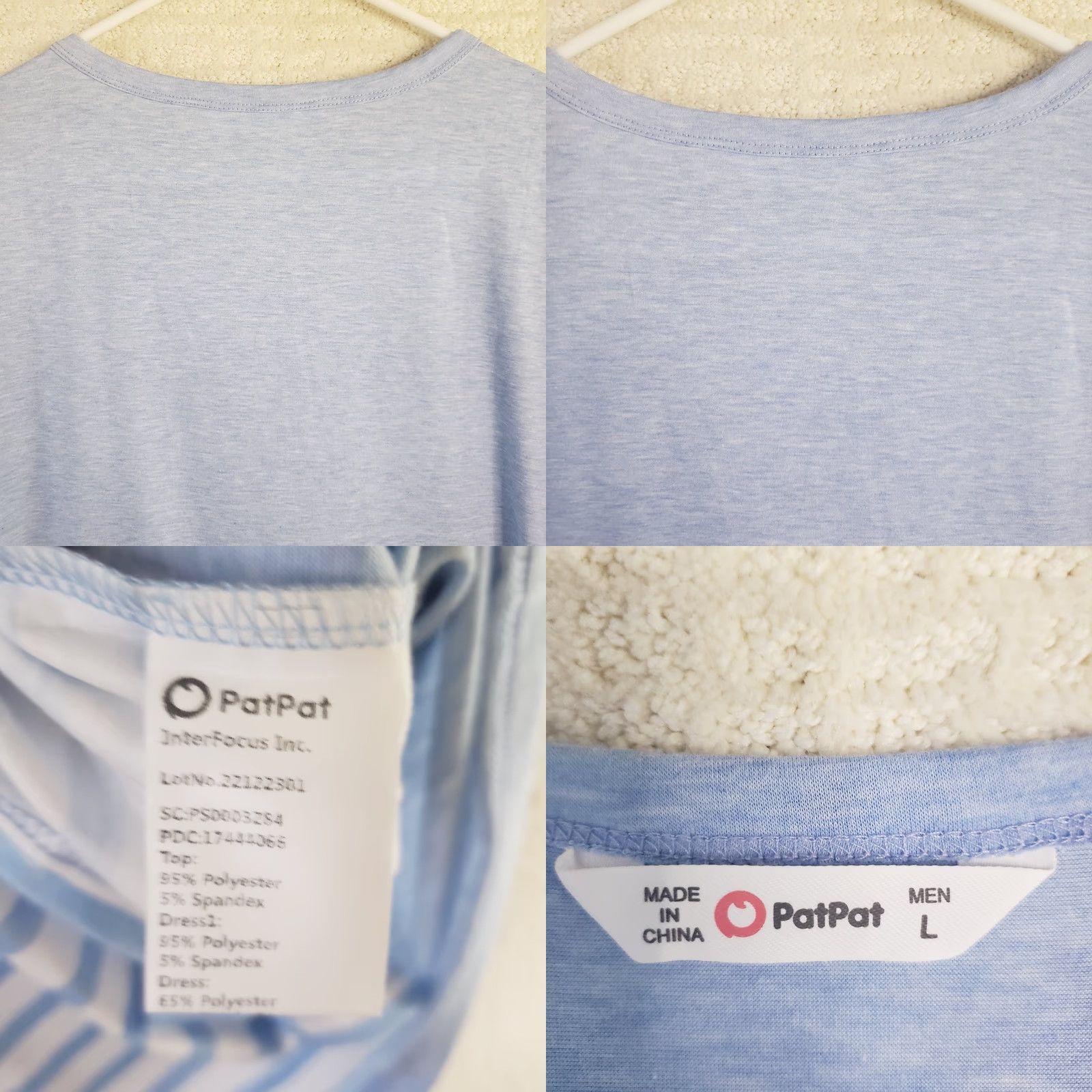 Vintage Pat Pat Pocket T-Shirt Mens Large Blue Striped Cotton Tee Short Sleeve Size US L / EU 52-54 / 3 - 8 Thumbnail