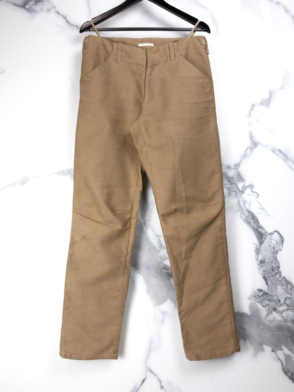 Helmut Lang AW00 Helmut Lang Vintage Moleskin Trousers Pants Tan Size US 32 / EU 48 - 1 Thumbnail