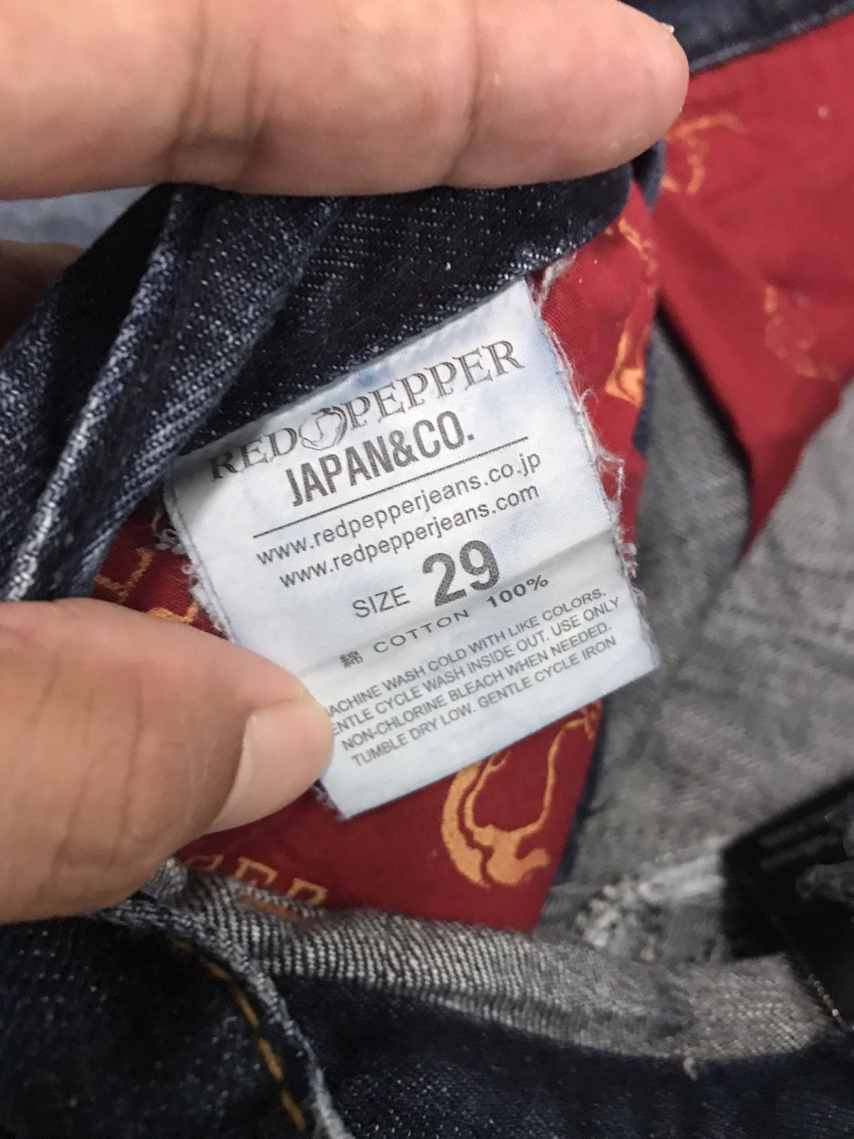 Japanese Brand 🔥🔥BEST OFFER🔥🔥RED PEPPER DENIM Skull Embroidery Jeans Size US 33 - 7 Thumbnail