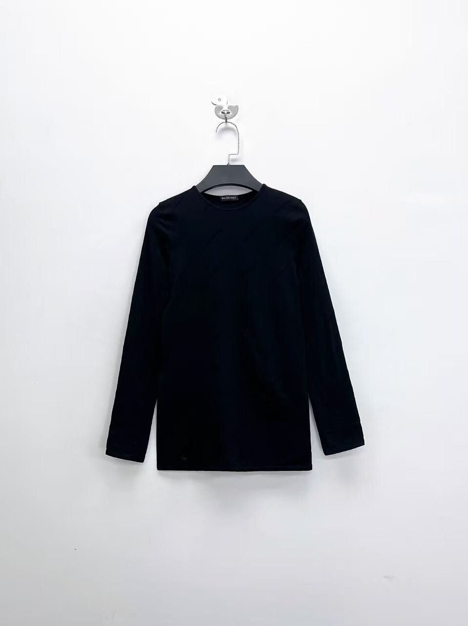Balenciaga balenciaga black gray long sleeve fitted shirt Size US M / EU 48-50 / 2 - 1 Thumbnail
