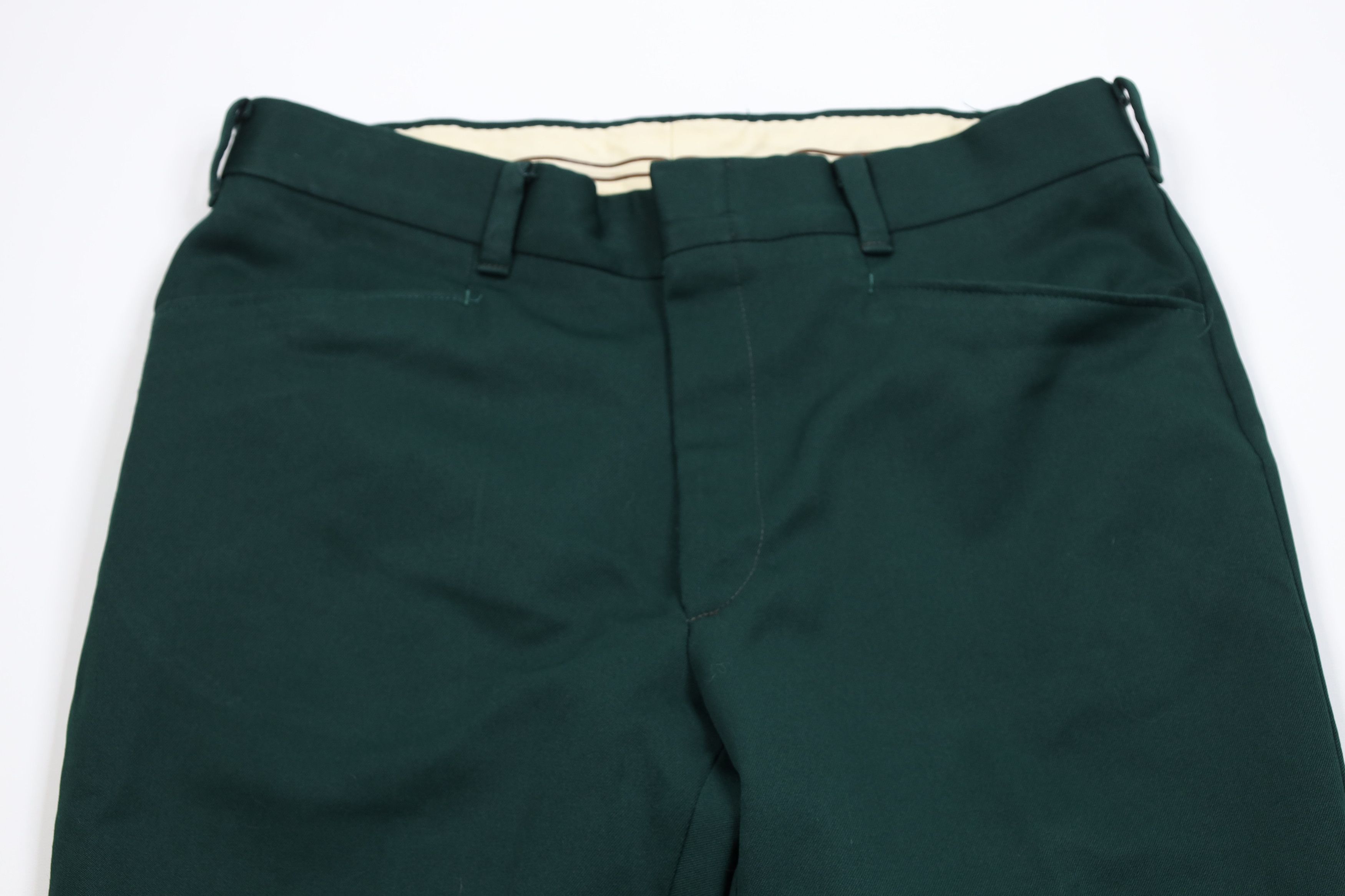 Vintage Vintage 70s Streetwear Flared Wide Leg Chino Pants Green USA Size US 34 / EU 50 - 2 Thumbnail