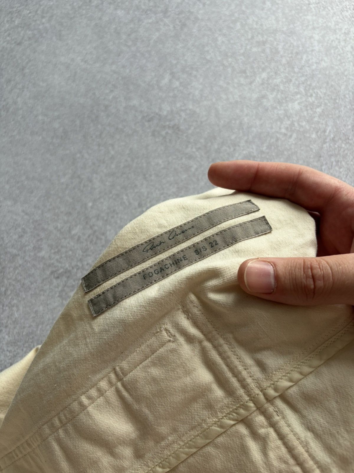 Rick Owens Rick Owens Fogachine SS22 Drop Crotch Wide Cut Beige Shorts Size US 31 - 16 Thumbnail