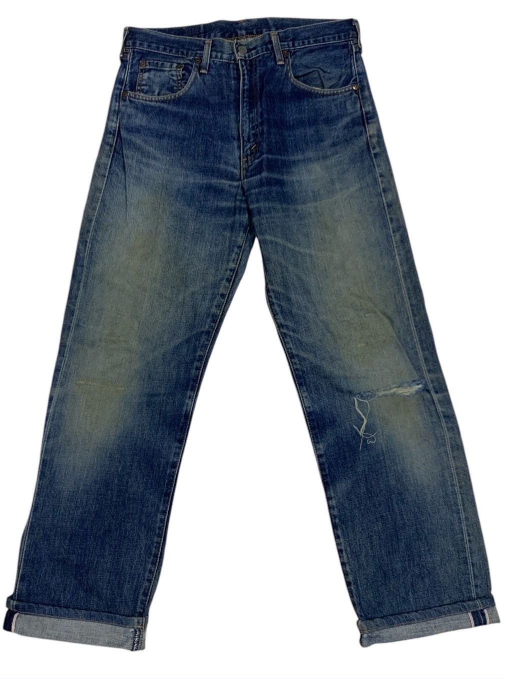 Levi's Levis Big E 502 Selvedge Japan distress Denim Size US 32 / EU 48 - 3 Thumbnail