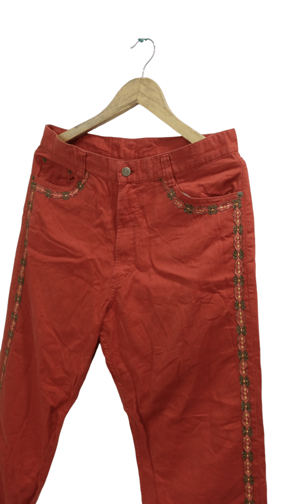 Japanese Brand × Vintage × Yoshiyuki Konishi 🔥🔥Vintage Ficce Yoshiyuki Konishi Embroidery Lined Pants Size US 32 / EU 48 - 6 Thumbnail