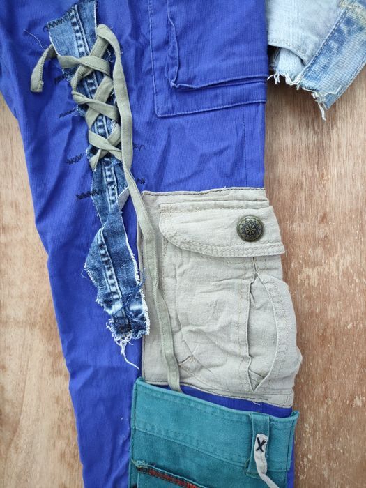 Japanese Brand DLL TK Shop Custom reworked cargo reconstruct pants #46-026 Size US 31 - 7 Thumbnail