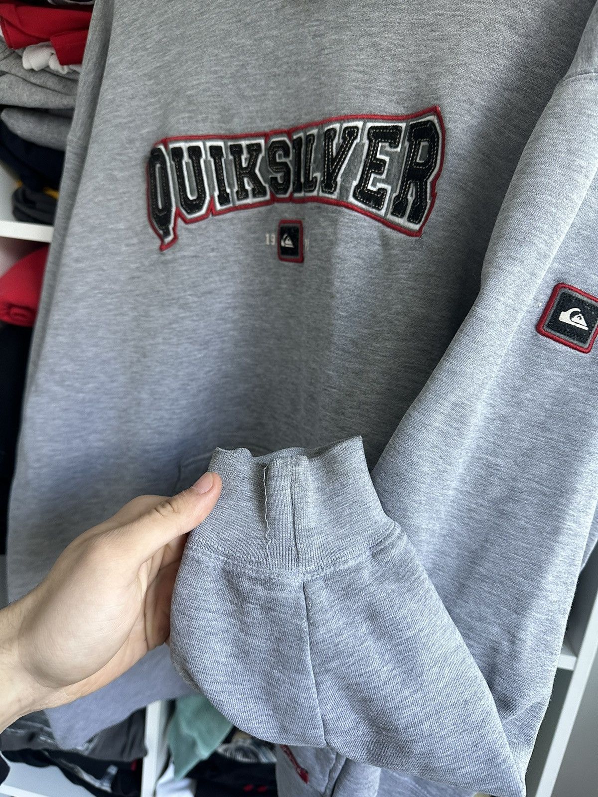 Quiksilver 🔥VINTAGE DISTRESSED QUIKSILVER SURF BAGGY HOODIE🔥 Size US M / EU 48-50 / 2 - 12 Thumbnail