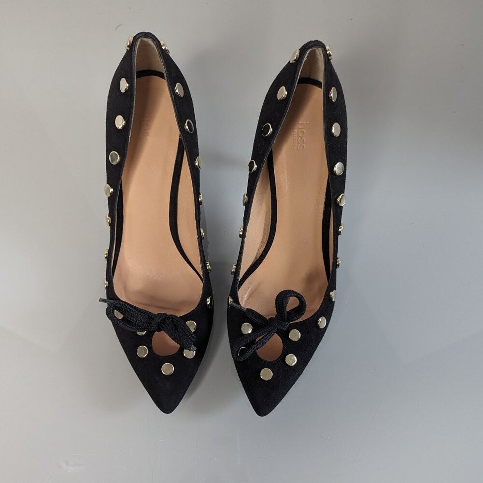 Anthropologie Anthropologie Hoss Intropia Black Pointed Toe Heels Bows 37 Size US 7 / IT 37 - 10 Thumbnail
