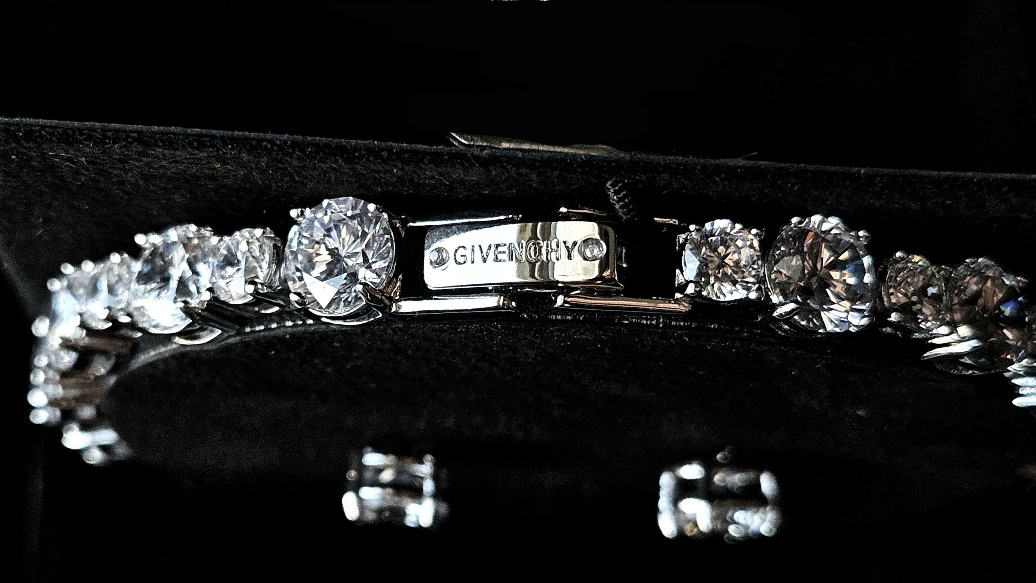 Givenchy 💎Crystal Cubic Silver Tennis Bracelet Size ONE SIZE - 3 Thumbnail