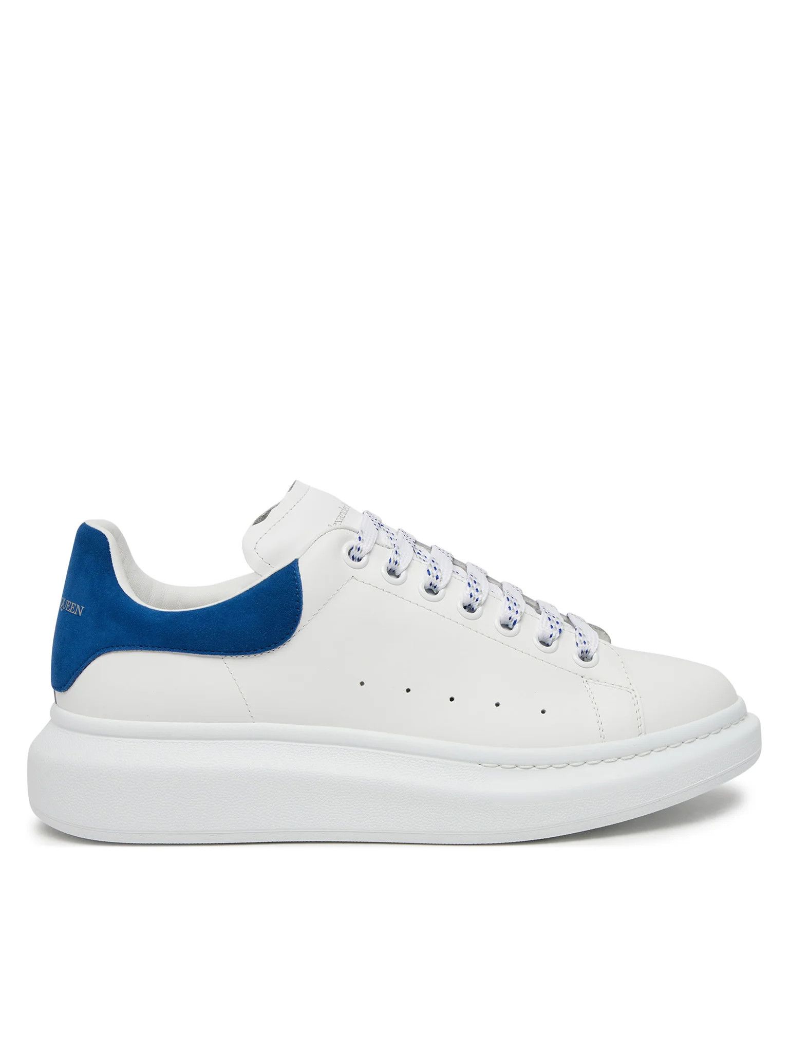 Alexander McQueen o1s22i1n0925 Oversized Sneakers in White/Blue Size US 7 / EU 40 - 2 Thumbnail