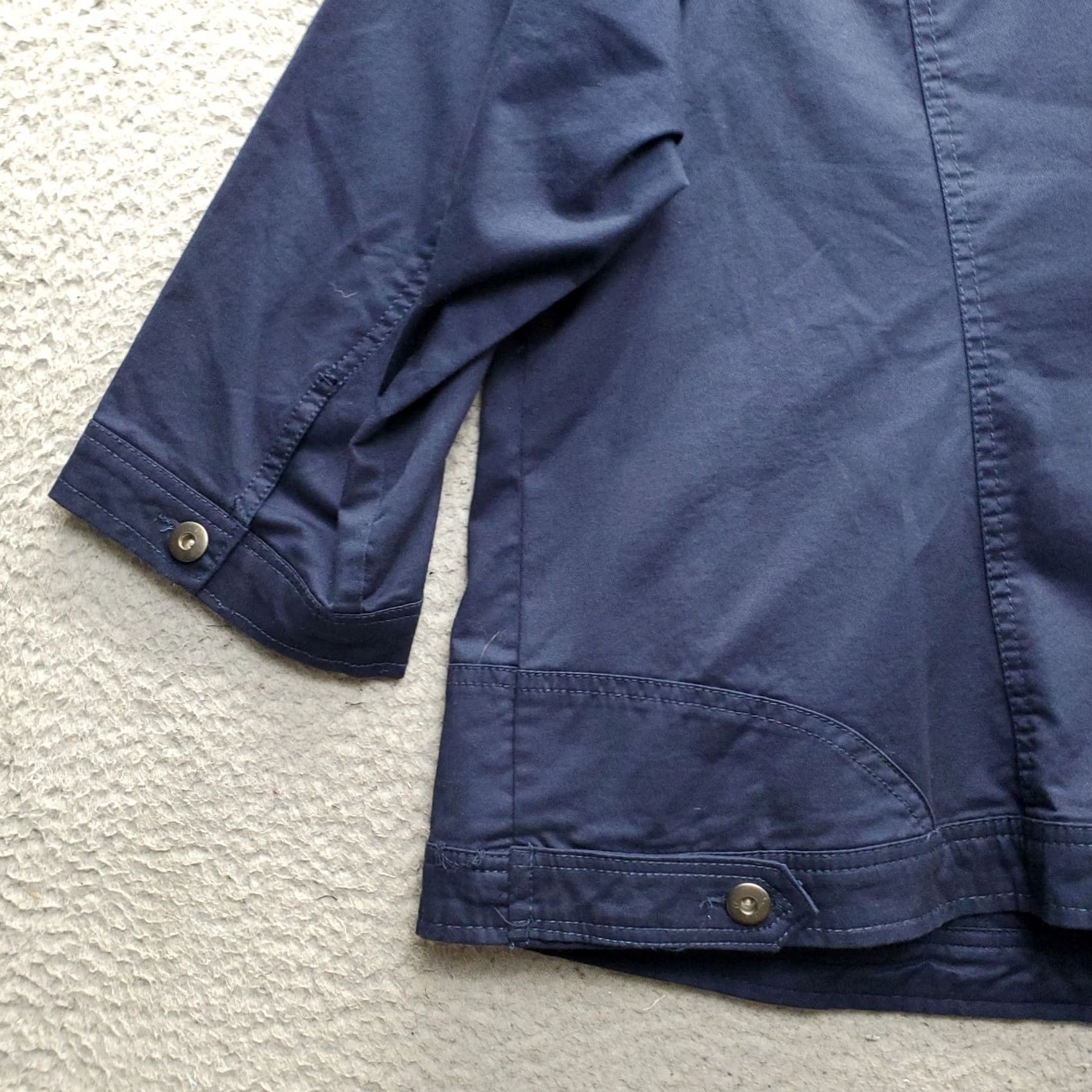 Vintage Dressbarn Shacket Womens 3X Navy Lightweight Collared Button Front Shirt Size XXL / US 16-18 / IT 52-54 - 8 Thumbnail