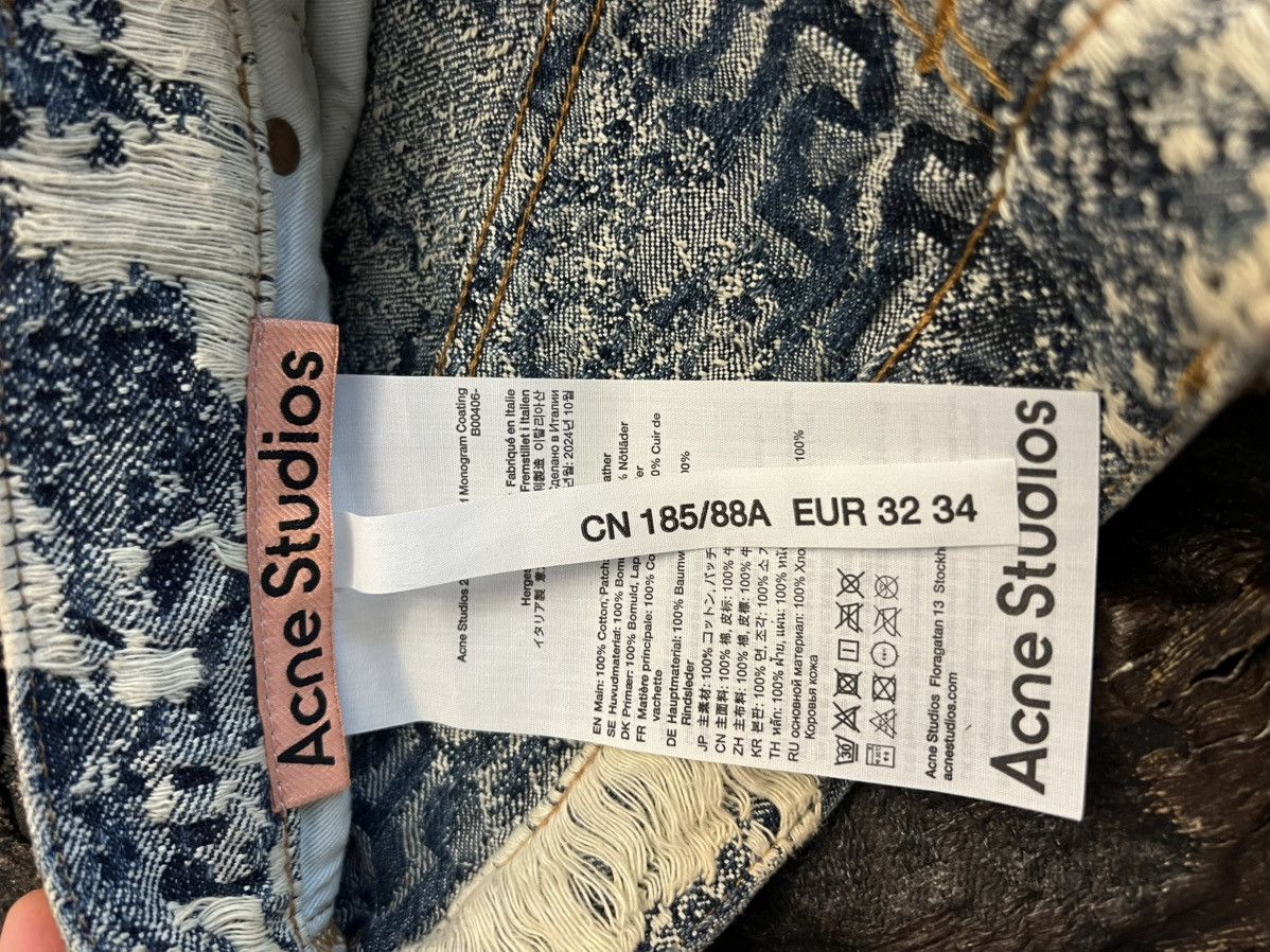 Acne Studios Brown Super Baggy Printed Distressed Jeans Size US 32 / EU 48 - 5 Thumbnail
