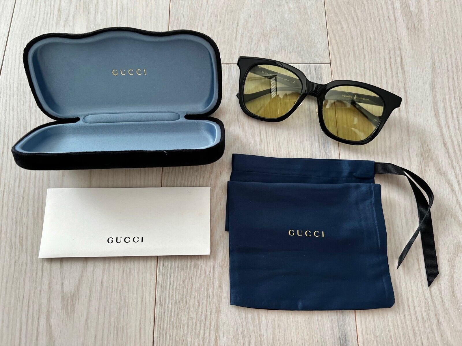 Gucci Yellow and Blue Sunglasses Case Sunglasses Gucci Blue in Plastic - 43659552 main image 4