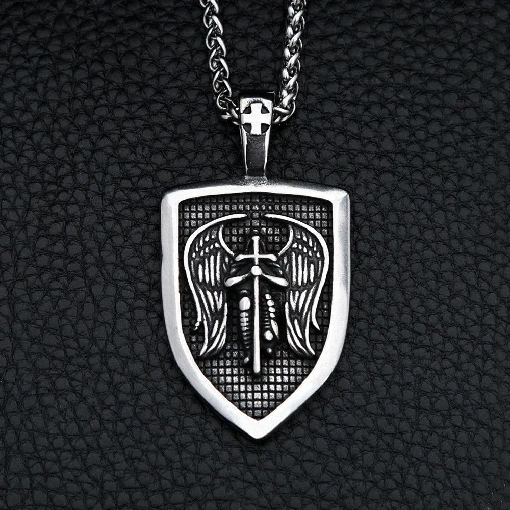 Vintage 316L Stainless Steel Archangel Necklace Size ONE SIZE - 5 Thumbnail
