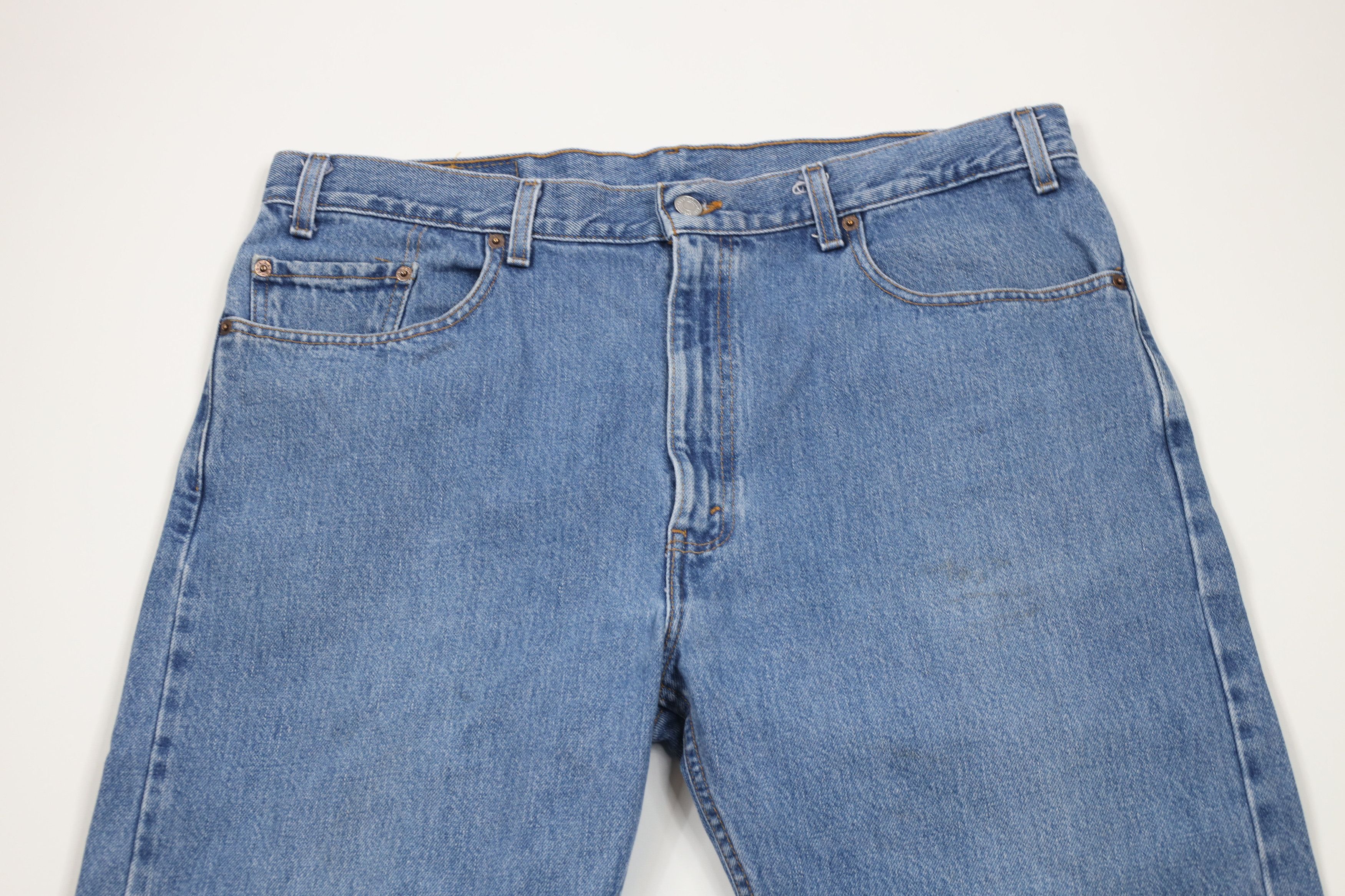 Levi's × Vintage Vintage 90s Levis 505 Regular Fit Denim Jeans Blue USA Size US 36 / EU 52 - 2 Thumbnail