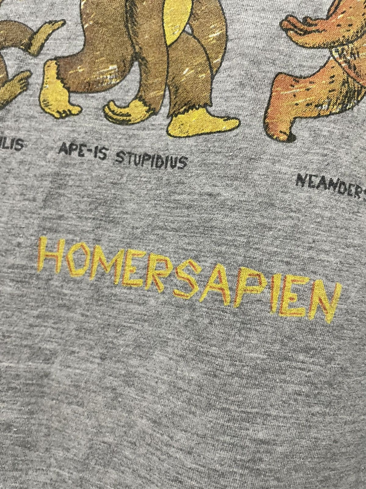 Vintage 1996 Vintage Homersapien Simpsons Gray Cartoon Tee L Size US L / EU 52-54 / 3 - 8 Thumbnail