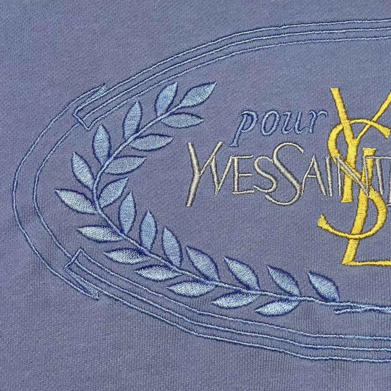 Yves Saint Laurent Vtg YSL Yves Saint Laurent Pour Homme Embroidered Crewneck Size US L / EU 52-54 / 3 - 6 Thumbnail