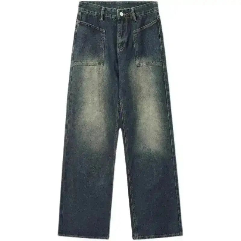 Japanese Brand Retro loose fitting straight leg jeans Size US 32 / EU 48 - 4 Thumbnail