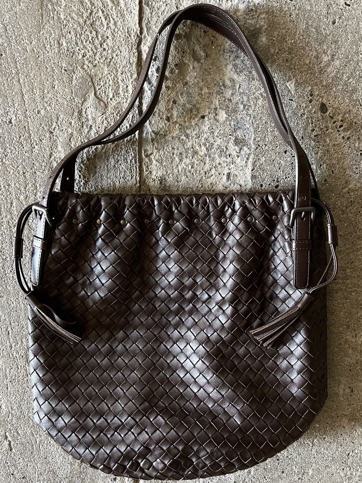 Bottega Veneta Bottega Veneta - Drawstring Tassel Bucket - Shoulder Bag Size ONE SIZE - 8 Thumbnail