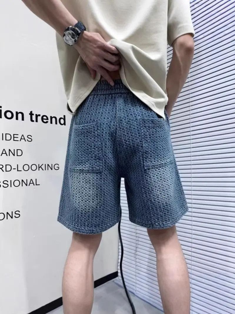 Japanese Brand Retro loose woven denim shorts Size US 32 / EU 48 - 4 Thumbnail