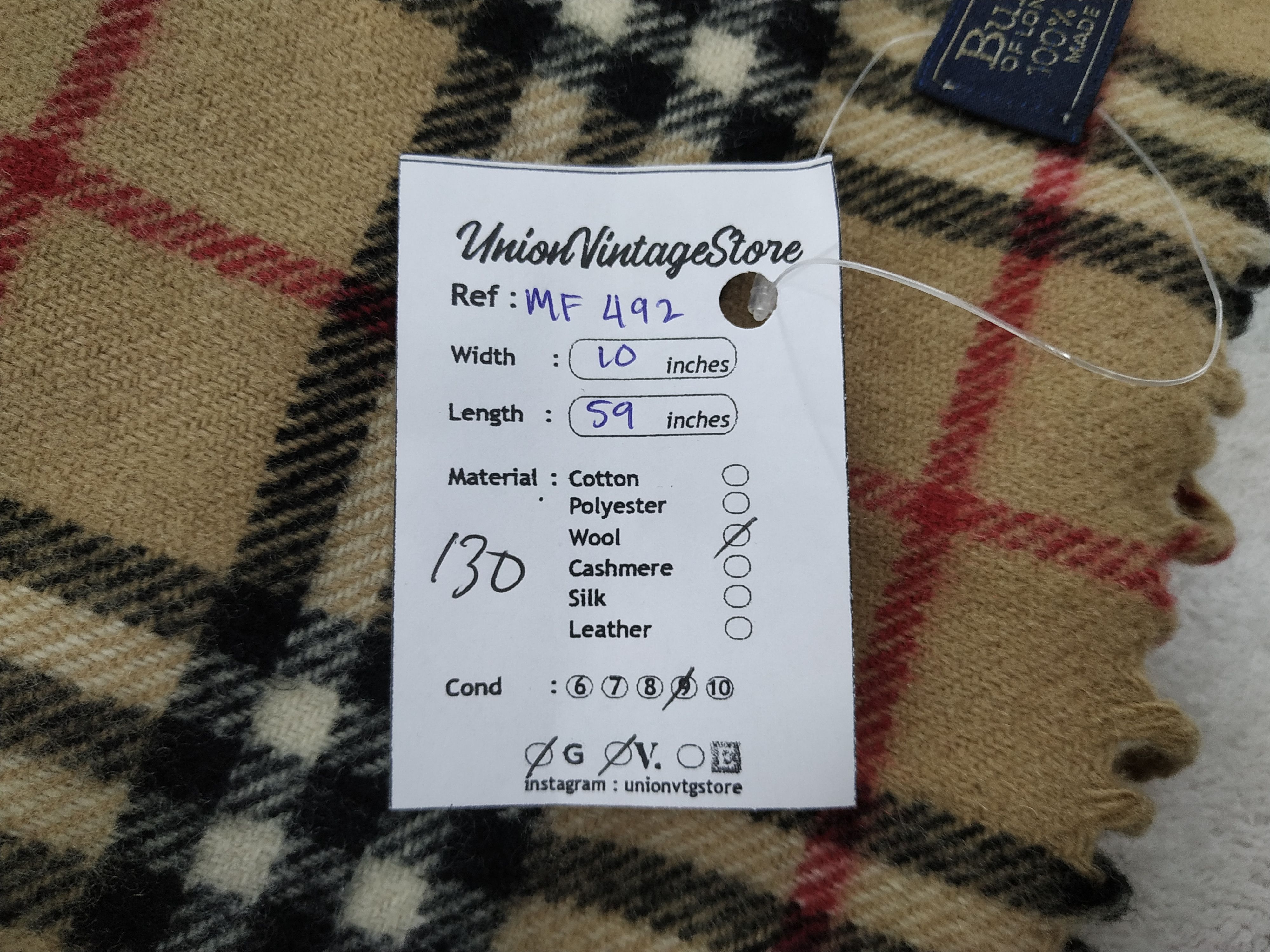 Burberry Vintage Burberry Scarf/Muffler/Neckwear MF492 Size ONE SIZE - 6 Thumbnail