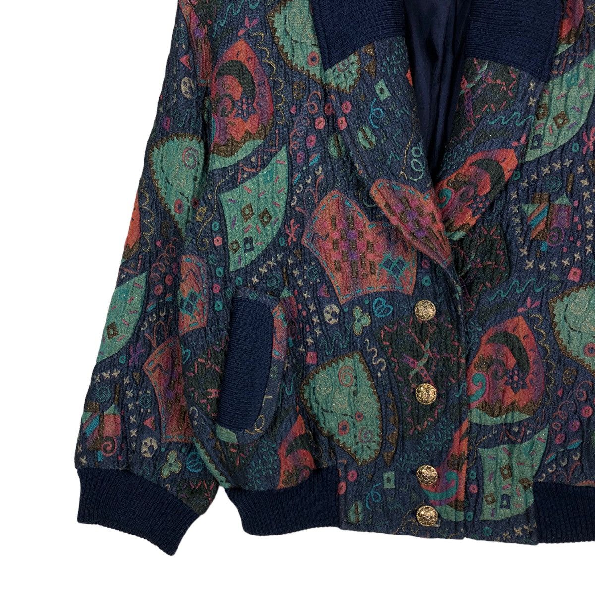 Japanese Brand 🔥Vintage Bomber Jacket Double Collar Reina Art Issey Miyake Size US M / EU 48-50 / 2 - 4 Thumbnail