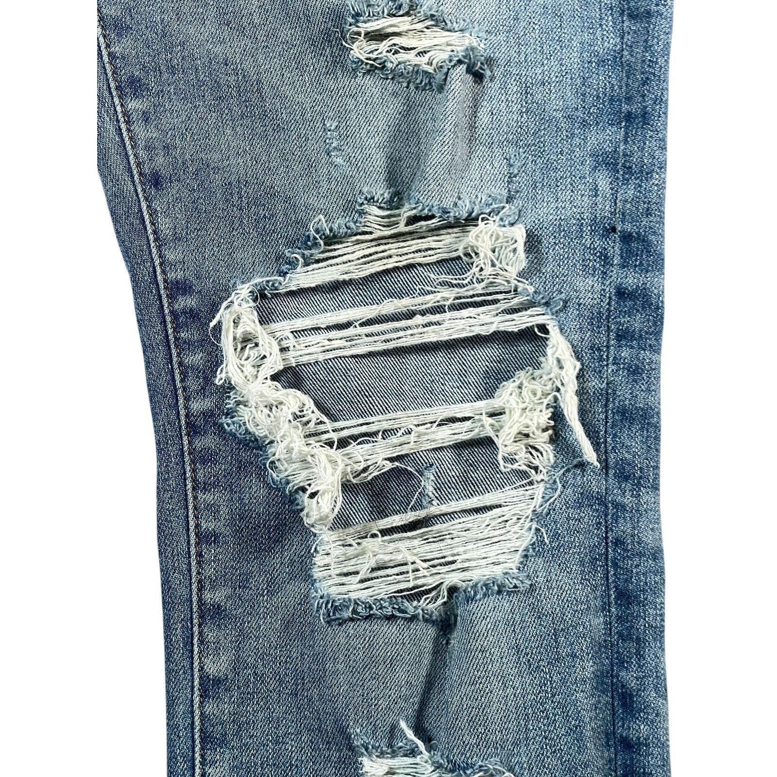 Amiri Amiri Floral Purple Patch Light Wash Jeans Size US 31 - 3 Thumbnail