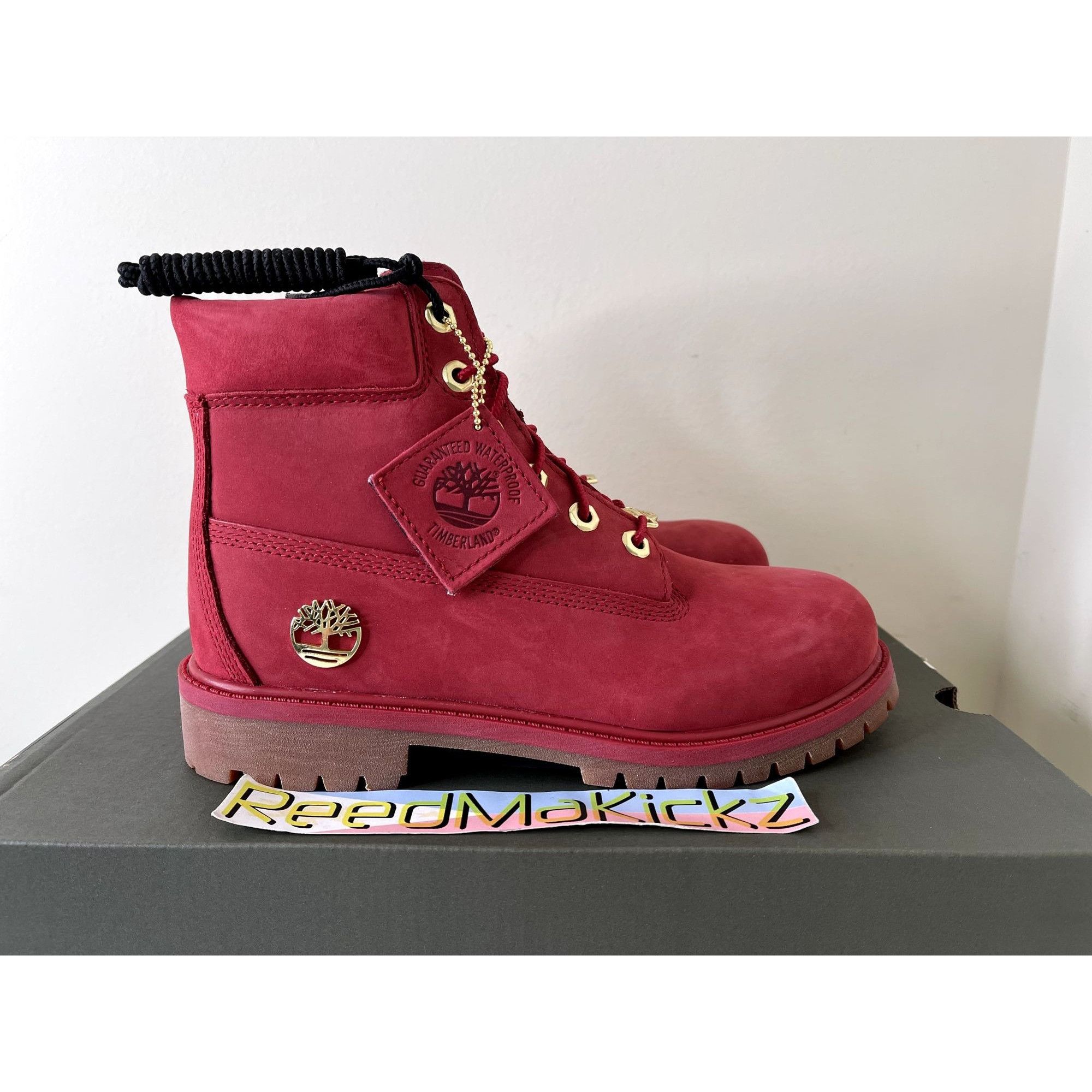 Timberland Timberland Boots 6 inch Dark Red Nubuck Kids 6Y Size US 6 / EU 39 - 3 Thumbnail