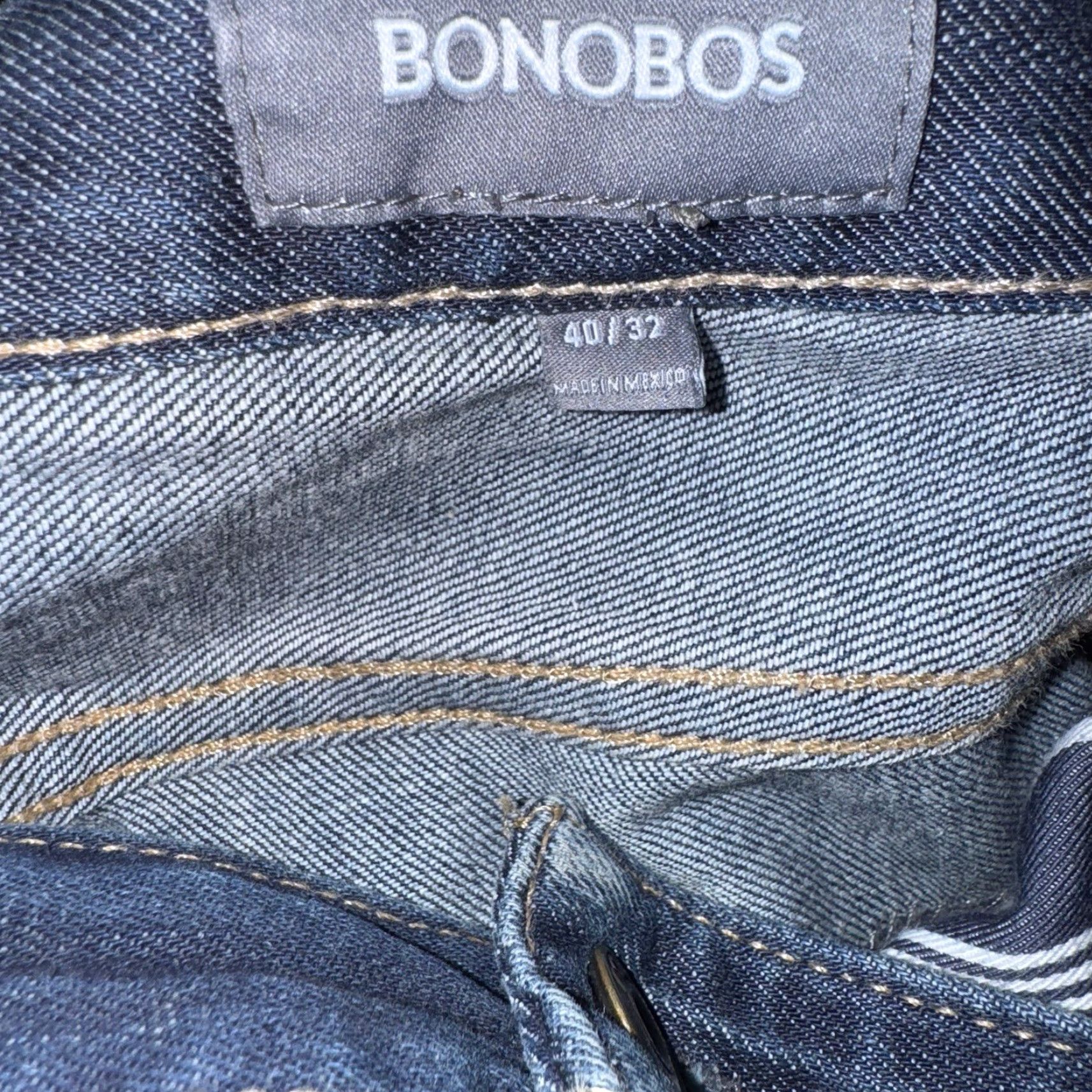 Bonobos Bonobos Jeans Men’s Slim Straight Denim Tailored Fit 40x32 Medium Wash Blue 5-Pocket Logo Zipper Button Size US 40 / EU 56 - 7 Thumbnail
