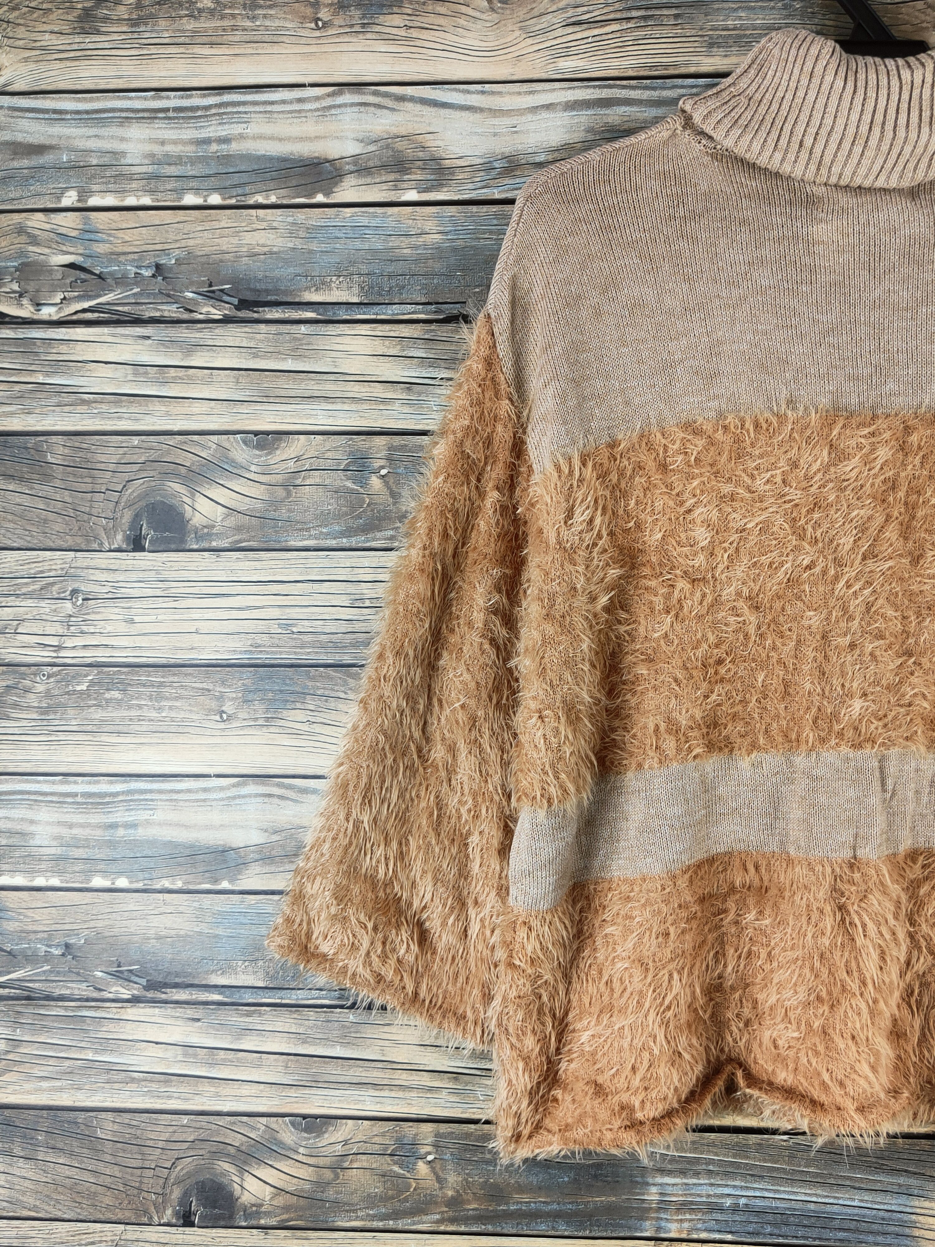 DL Bou Jeloud Beige Fur Mohair Knitwear #46-446