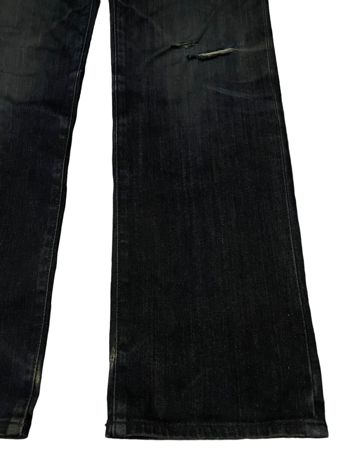 Jun Takahashi Japanese Denim Uniqlo Faded Wash Loose Straight Ripped Jeans Size US 31 - 4 Thumbnail