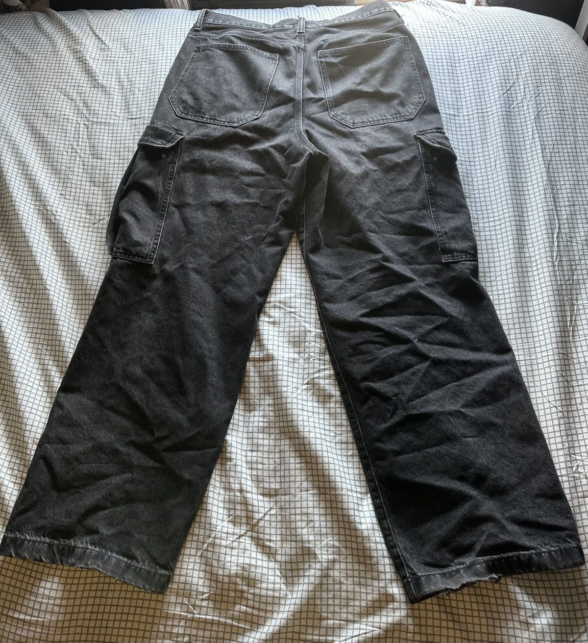 H&M black h&m cargo pants Size US 34 / EU 50 - 3 Thumbnail