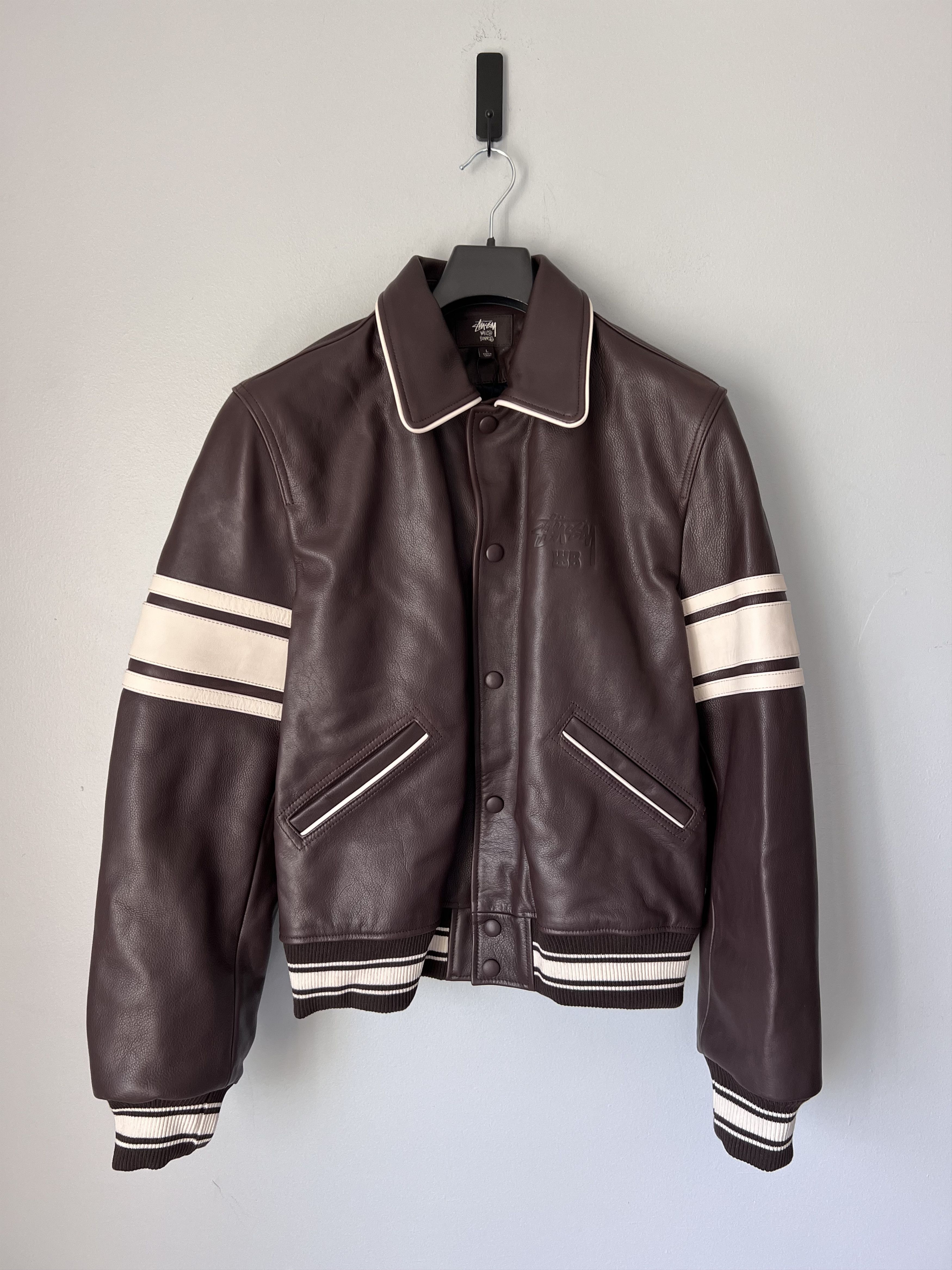 ジャケット・アウター Stussy WALES BONNER LEATHER VARSITY ☆Stussy☆WALES BONNER LEATHER VARSITY☆大人気☆ (STUSSY