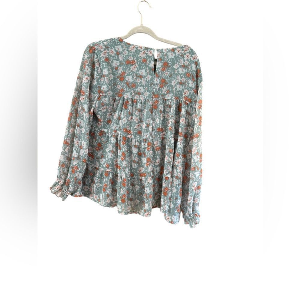Shein NWOT shein size XL fits a large green and orange long sleeve Size XL / US 12-14 / IT 48-50 - 9 Thumbnail