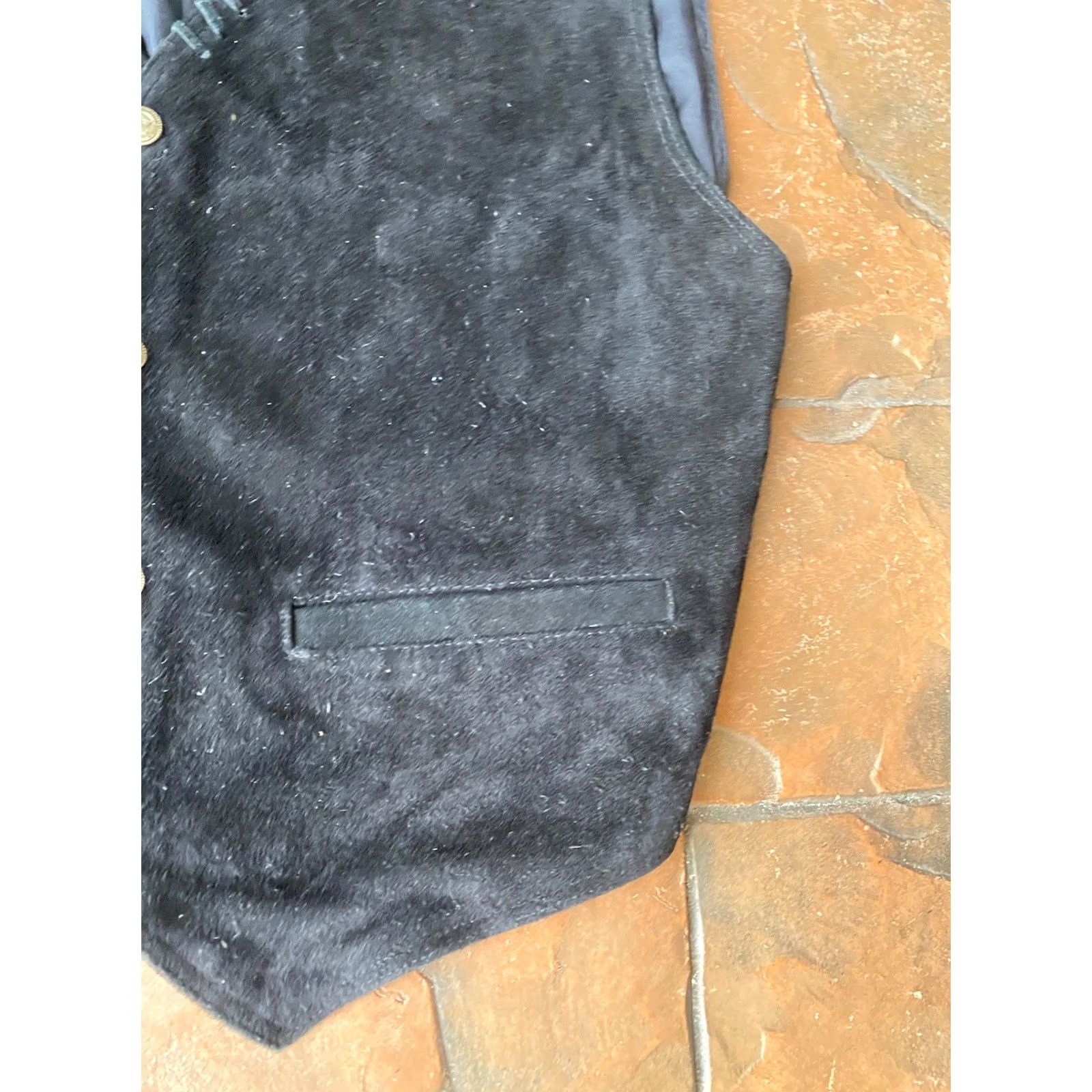 Vintage VINTAGE Exclusive Paragraff Black Leather Biker Vest Medium Size US M / EU 48-50 / 2 - 6 Thumbnail